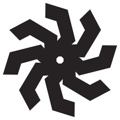 Black Abstract Geometric Brutal Vector Shapes