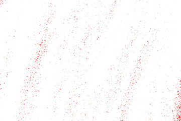 An abstract red dust explosion on a white background. Freeze the motion of the red powder splash.