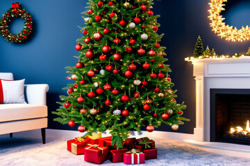 christmas tree with gifts