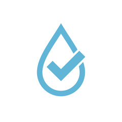 Clean water drop graphic icon. Drinkable water isolated sign on white background. Water proof symbol. Vector illustration