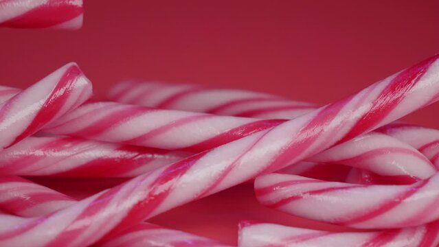 Red candy canes for Christmas