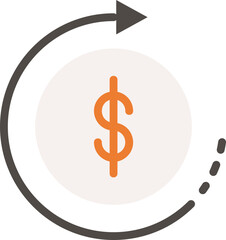 Rotate money icon