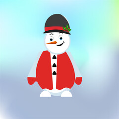 Snowman Clipart Vector Design

