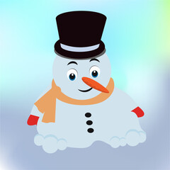 Snowman Clipart Vector Design
