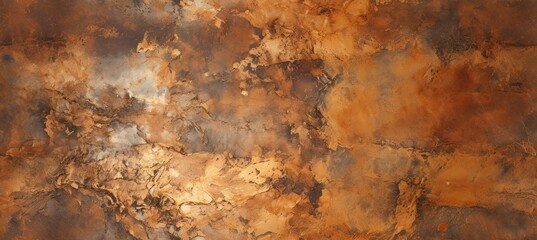 Rusty bronze plate surface background. Generative AI technology.	
