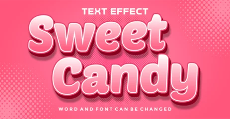 Fotobehang Sweet candy editable text effect © sunardi