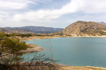 Fototapeta na wymiar Amadorio reservoir in Villajoyosa (Alicante, Spain)