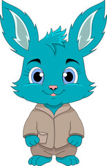 cartoon logo of an adventurous rabbit wearing a scout shirt