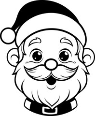 Little santa claus silhouette. Vector template for laser cutting.