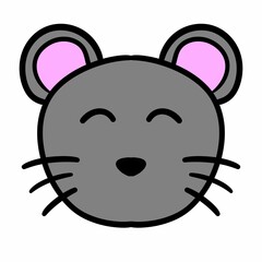 rat cartoon on white background