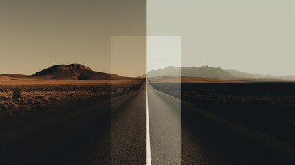Editable vintage visuals for different sectors - photography of highway