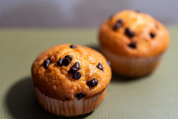 mini cupcakes on a wooden plate