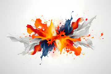 Color explosion isolated on white background