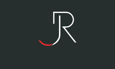 JR, RJ , J , R , Abstract Letters Logo Monogram