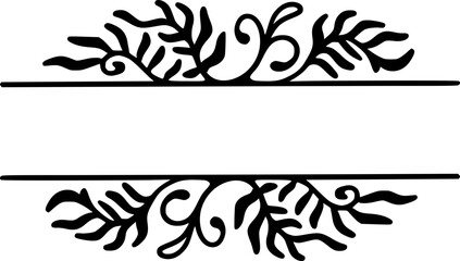 Fototapeta na wymiar Herbs Split Monogram