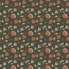 Abstract flower pattern background. Vector illustration.