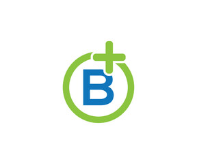 B plus logo design vector template