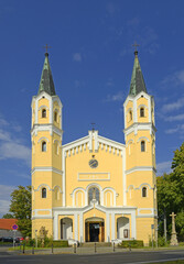 Fototapeta na wymiar Kunin, Church of the Exaltation of the Holy Cross - empire church built in 1810-1811, Moravia, Czech Republic