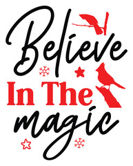 Christmas Cardinals sticker SVG vector file 