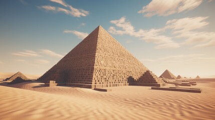 the process of building pyramids in ancient Egypt