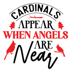 Christmas Cardinals sticker SVG vector file 