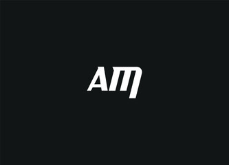 AM letter logo design and initial logo