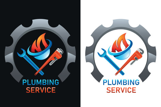 Heizungsinstallateur, Anlagenmechaniker, Heizung, Reparatur - Logo, Icon