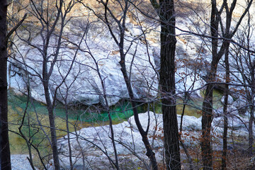 Fototapeta premium Winter in the Yongdae-ri Valley