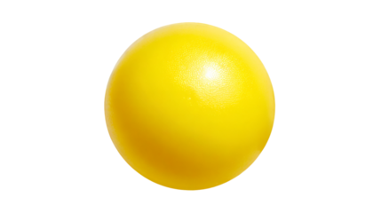 Yellow ball sphere isolated on transparent background Png