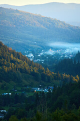 Tranquil Alpine Majesty: Verdant Peaks and Serene Valleys