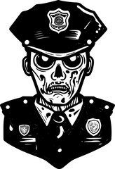 zombie police cartoon