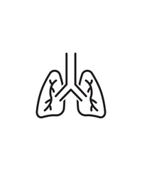 lung icon, vector best line icon.
