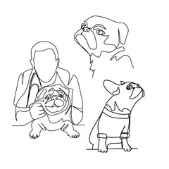 Dogs vector illustration