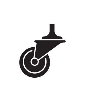 caster wheel icon, vector best flat icon.
