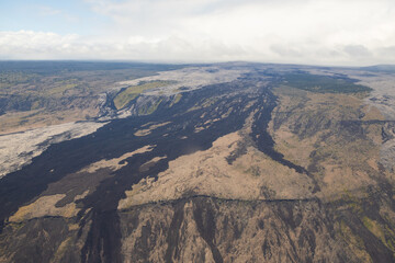 Aerial coastal view of the Island of Hawai'i 