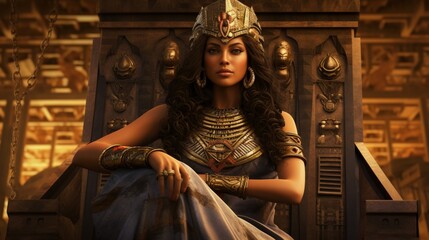 the role of women in ancient Egyptian society - obrazy, fototapety, plakaty