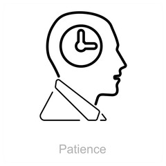 Patience and idea icon concept