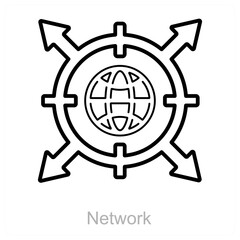 Network and connection icon concept