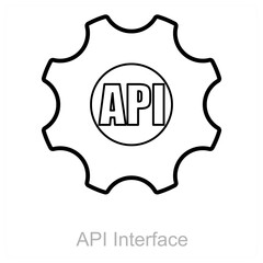 API Interface and interface icon concept