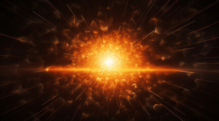 Obraz premium A fiery space explosion radiates intense heat and light.