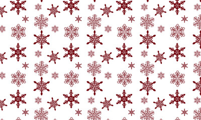 Snowflake pattern in tradotional palette. New Year and Christmas snowflake vector icons for wrapping paper, background, wallpaper. Winter event