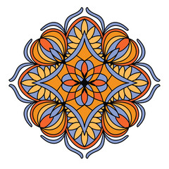 Mandala Flower Art Seven, with comfortable colors, good for graphic design and decorative resources