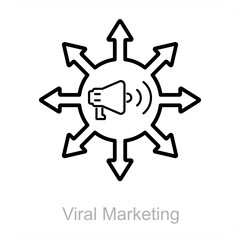 Viral Marketing and advertisement icon concept