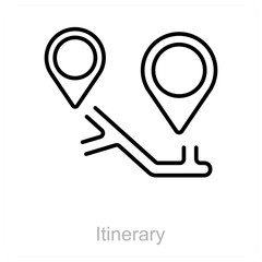 Fototapeta premium Itinerary and way icon concept
