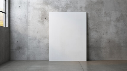 Big Poster on a Concrete Wall Mockup. Modern, gritty backdrop that's perfect for showcasing your artwork, designs, or promotional material in a cool and contemporary environment.