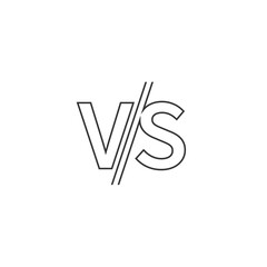 VS versus letters vector logo isolated on transparent background. VS versus symbol for confrontation or opposition design concept