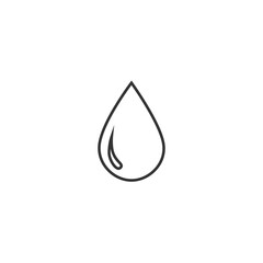 Water Icon. Rain Drop, Aquatic Signage. Liquid Symbol. Vector Illustration