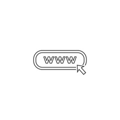Web icon vector. Flat icon Web internet   with arrow