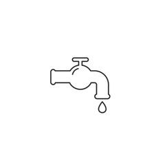 Water tap icon on white. Faucet vector icon