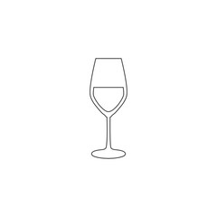 Wine icon symbol logo template. Vector illustration